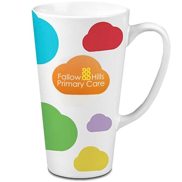 Tall White Latte Mug, 16oz.