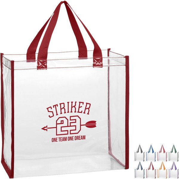 Clear Colored Trim PVC Tote