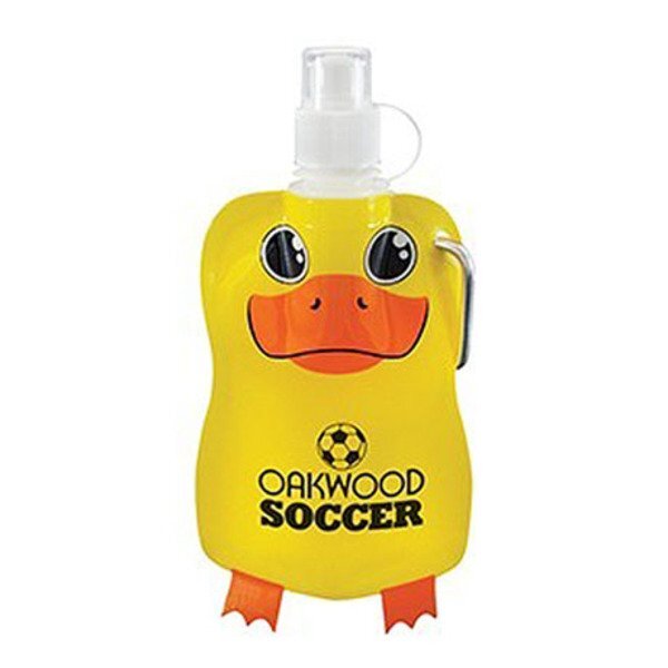 Paws N Claws Flat Water Bottle, 12oz. - Duck
