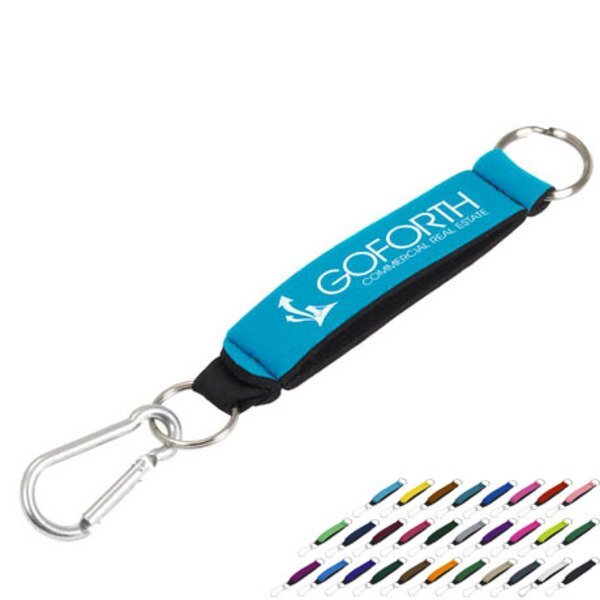Neoprene Wrist Strap Key Holder with Carabiner
