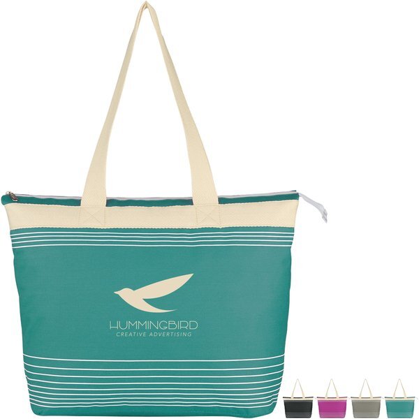 Lucia Accent Striped Polycanvas Tote