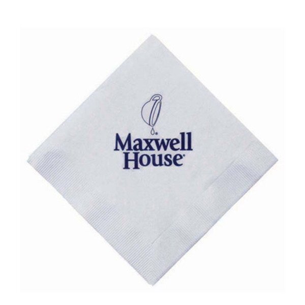 White Beverage Napkin, 3 Ply