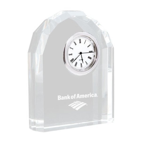 Monticello Crystal Desk Clock