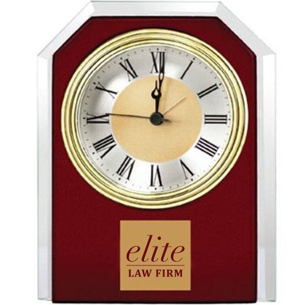Endeavor Mahogany Desk Clock