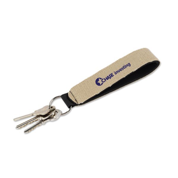 Burlap-Neoprene Wrist Strap Key Holder