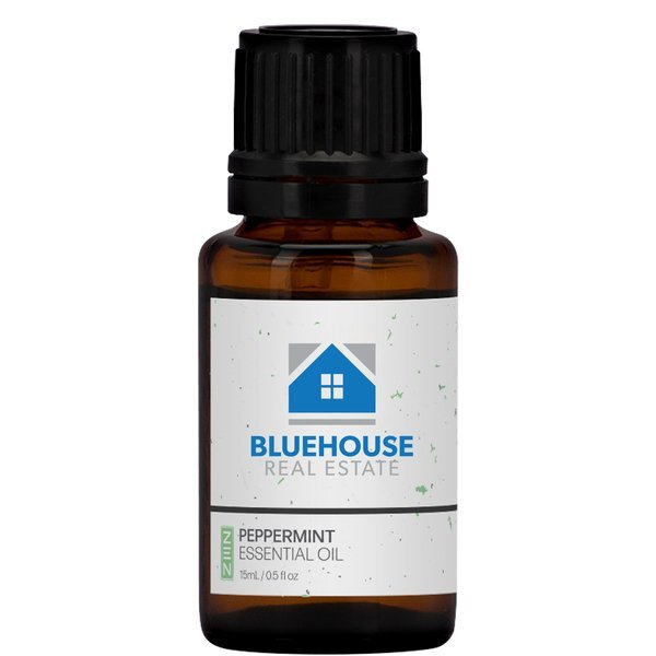 Peppermint Essential Oil Amber Dropper Bottle, 15ml.
