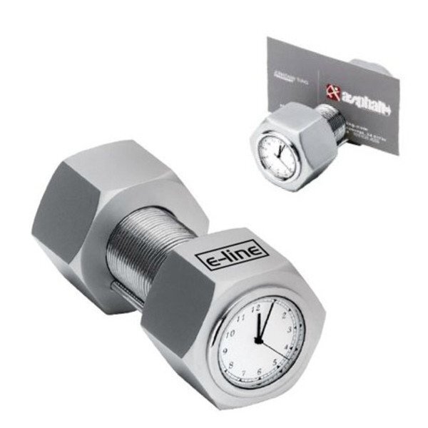 Nut & Bolt Clock w/ Card Holder