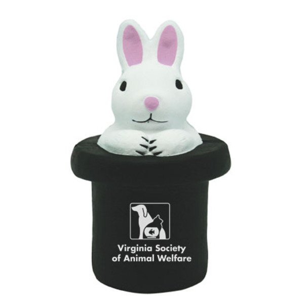 Magic White Rabbit in Hat Stress Reliever
