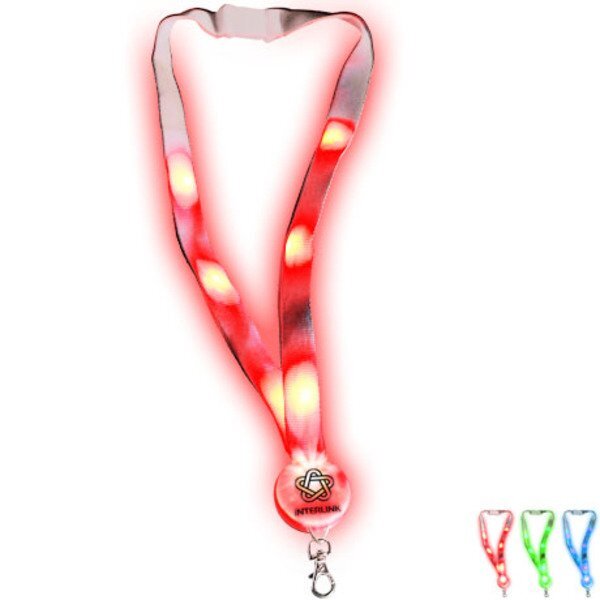 Light Up Flat Fabric Lanyard