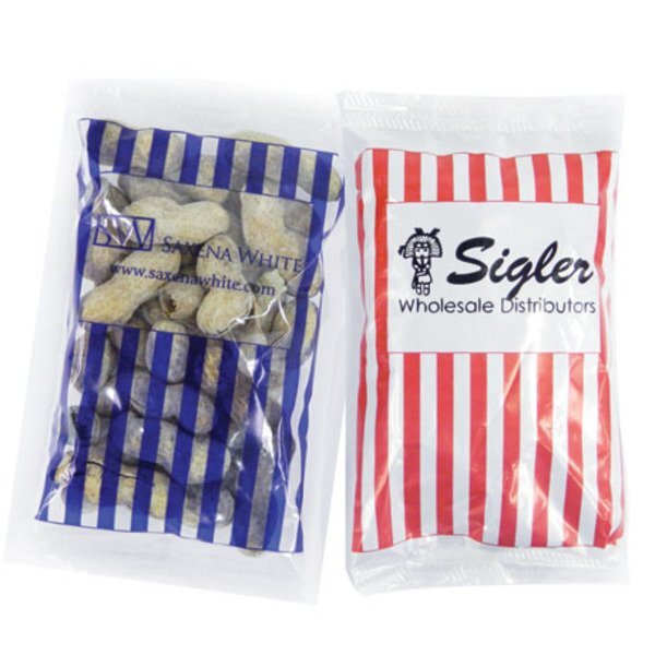 Ballpark Peanuts in Pinstripe Bag