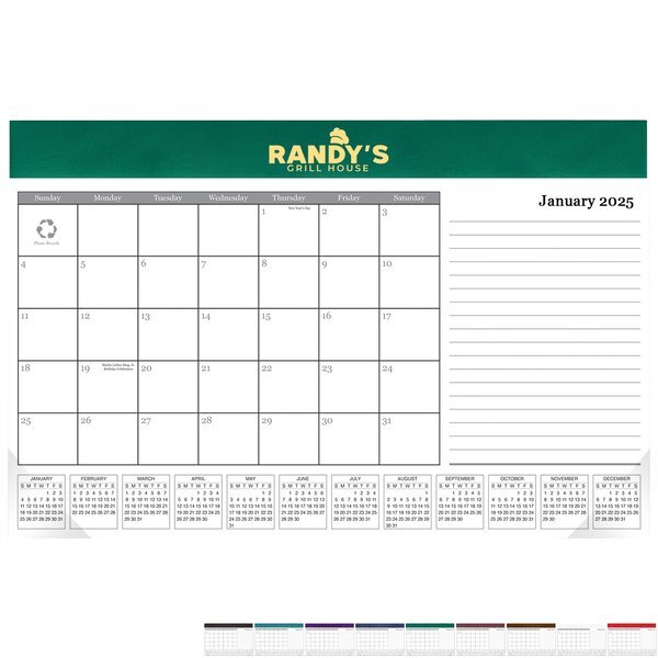 Desk Pad Calendar, 11" x 17"