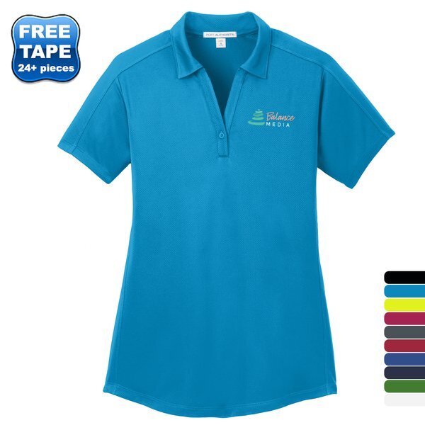 Port Authority® Diamond Jacquard Ladies' Performance Polo