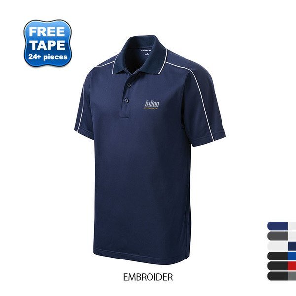 Sport-Tek® Micropique Sport-Wick® Piped Men's Performance Polo