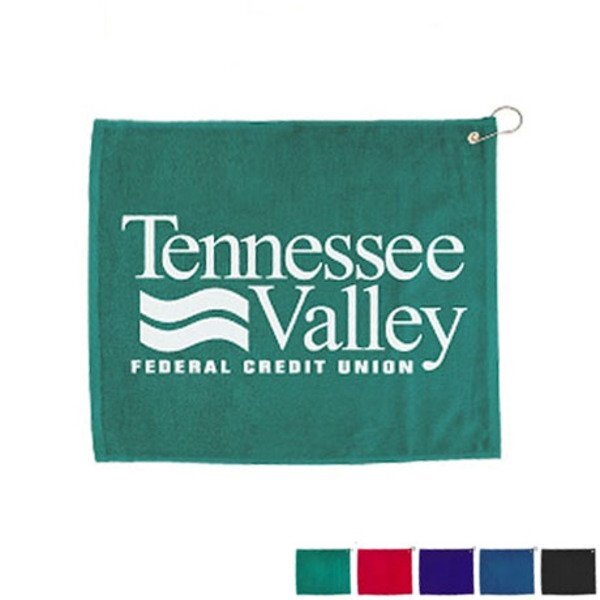 Hemmed Velour Golf Towel, 15" x 18"