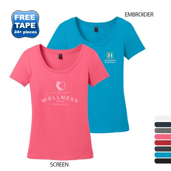 District Made® Perfect Weight® Ladies' Scoop Tee