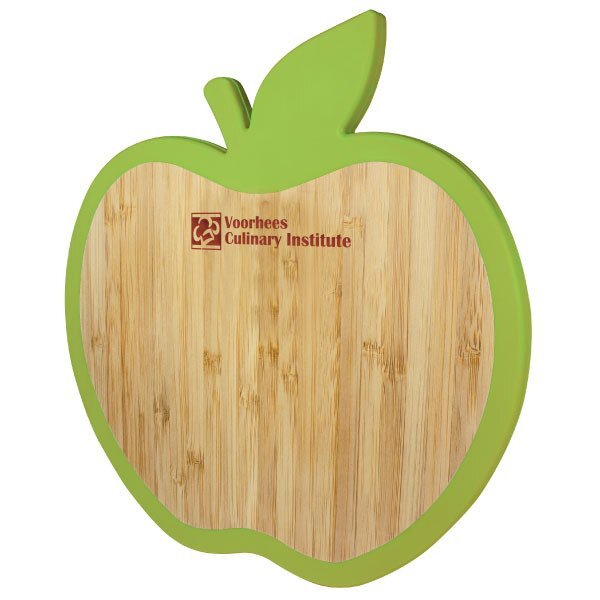 Apple Bamboo Silicone Edge Mini Cutting Board