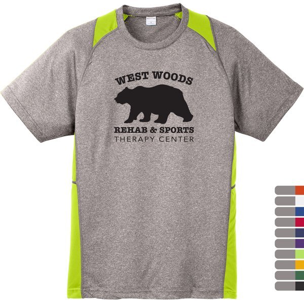 Sport-Tek® Heather Colorblock Contender™ Performance Tee
