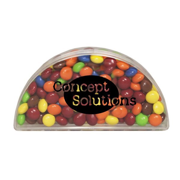 Clear Half Moon Container w/ Chocolate Littles