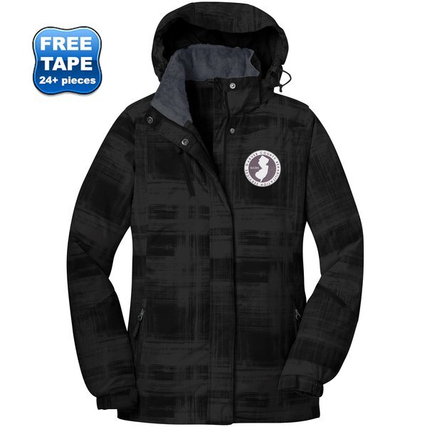 Port Authority® Brushstroke Print Insulated Ladies' Jacket