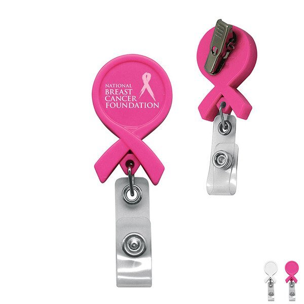 Ribbon Awareness Retractable Badgeholder, Alligator Clip