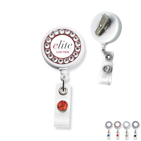 Bling Ring Retractable Badgeholder, Alligator Clip
