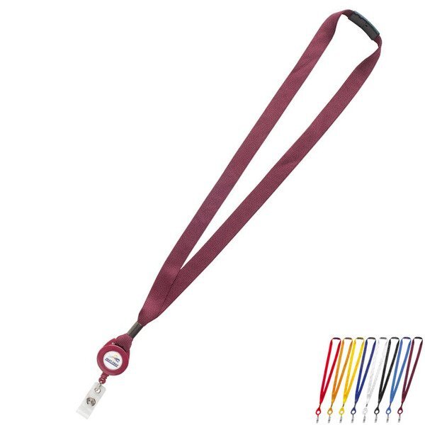 Lanyard Retractable Badgeholder, 5/8"