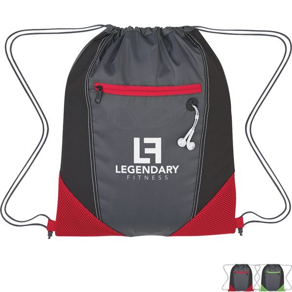 Two-Tone Polyester Drawstring Sports Pack