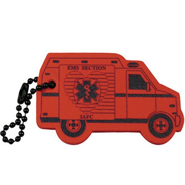 Ambulance Foam Floating Key Tag
