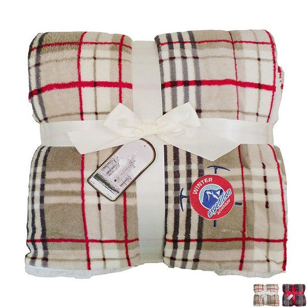 Lambswool Microsherpa Plaid Blanket, 50" x 60"