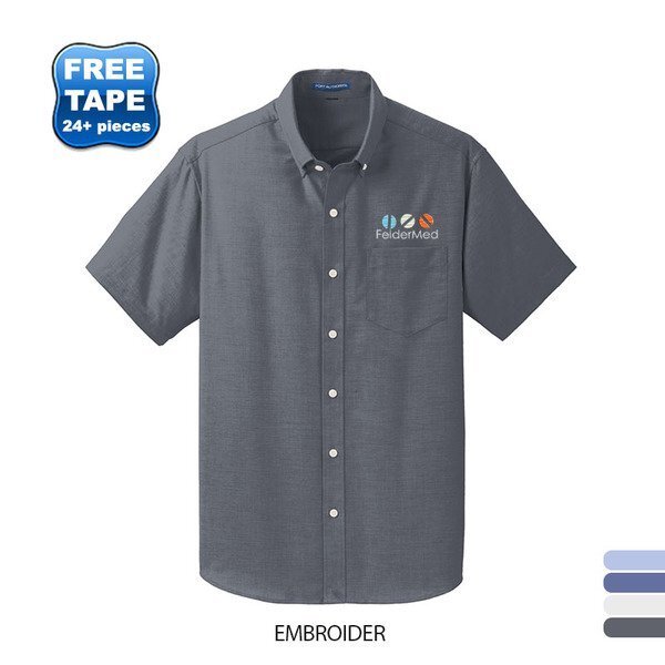 Port Authority® SuperPro™ Oxford Men's Short Sleeve Shirt