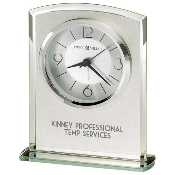 Howard Miller® Glamour Frosted Glass Tabletop Clock