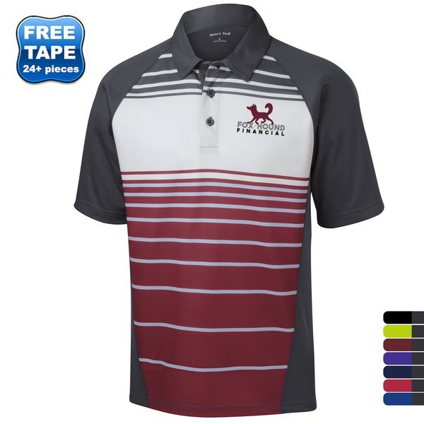 Sport-Tek® Dry Zone® Sublimated Stripe Men's Polo