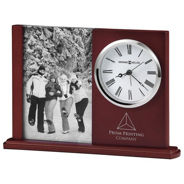 Howard Miller® Portrait Caddy Rosewood Clock & Photo Combination