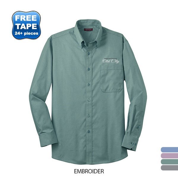 Red House® Mini-Check Non-Iron Cotton Men's Shirt