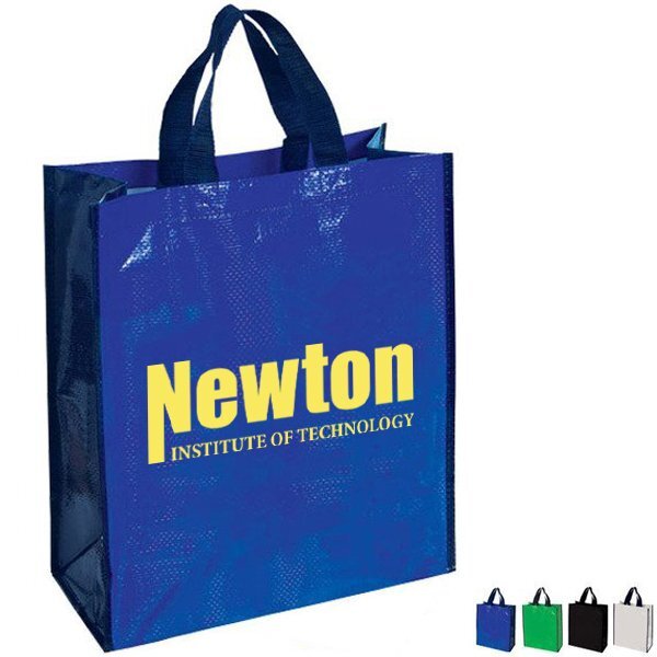 Sleek Laminated Woven Grocery Tote