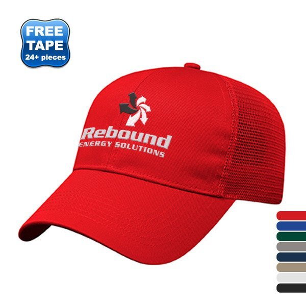 Value Cotton Twill Constructed Cap with Mesh Back