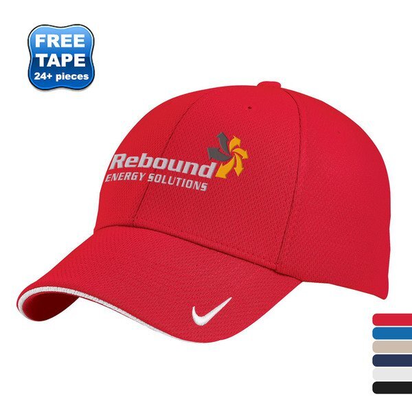 NIKE® Golf Dri-FIT Mesh Swoosh Flex Constructed Fitted Sandwich Cap