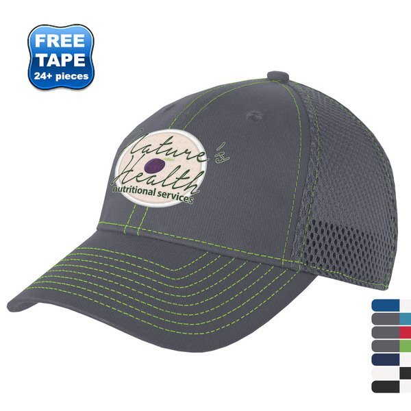 New Era® Contrast Stitch Constructed Fitted Cap with Mesh Back