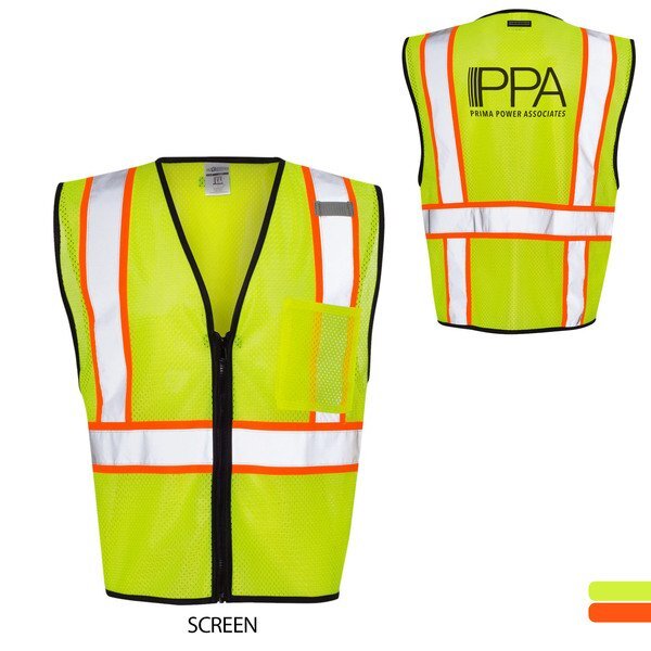ML Kishigo® Economy Contrast Safety Vest with Zipper Closure