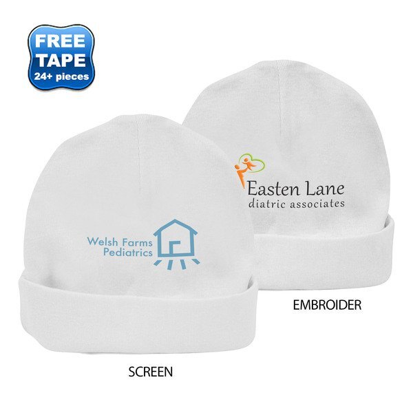 Rabbit Skins® Ringspun Cotton Infant Cap, White