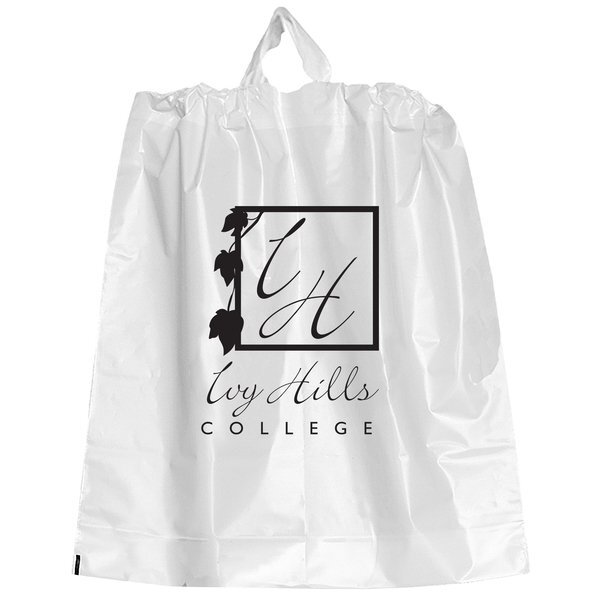 Poly Drawstring Plastic Bag, 18" x 20"