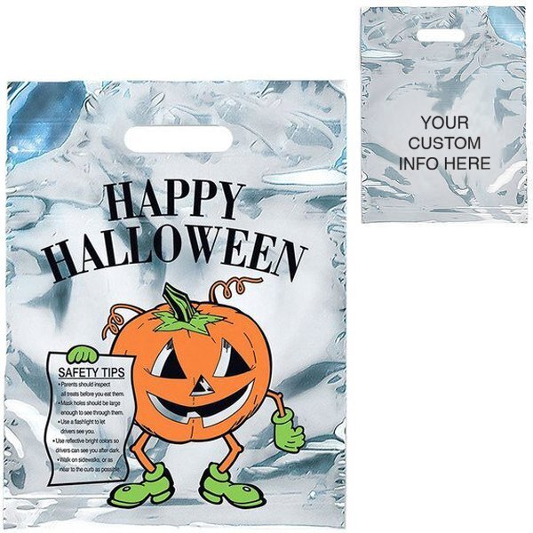 Reflective Halloween Pumpkin Bag, 11" x 15"