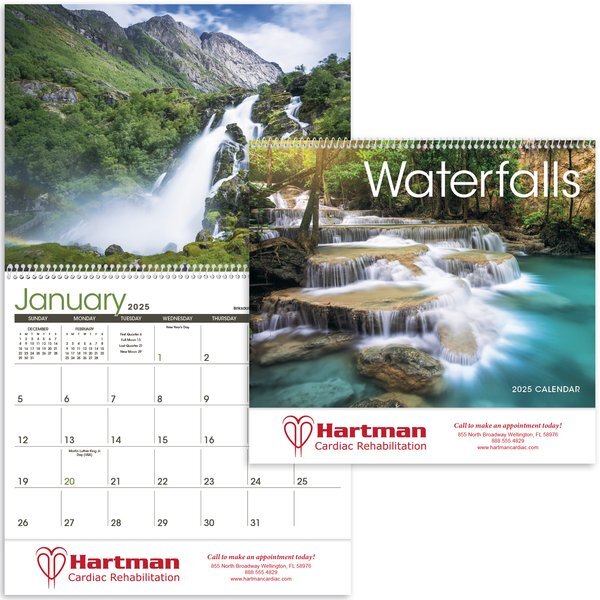 Waterfalls Wall Calendar