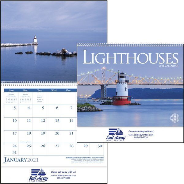 Lighthouses Wall Calendar