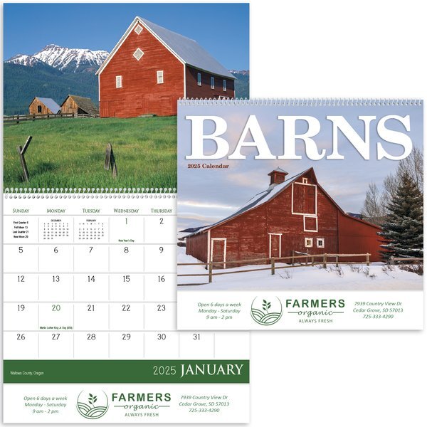 Barns Wall Calendar