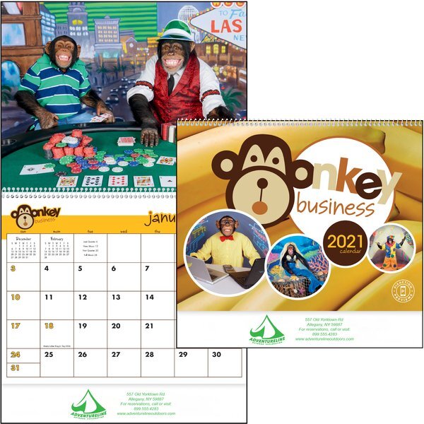 Monkey Business Wall Calendar