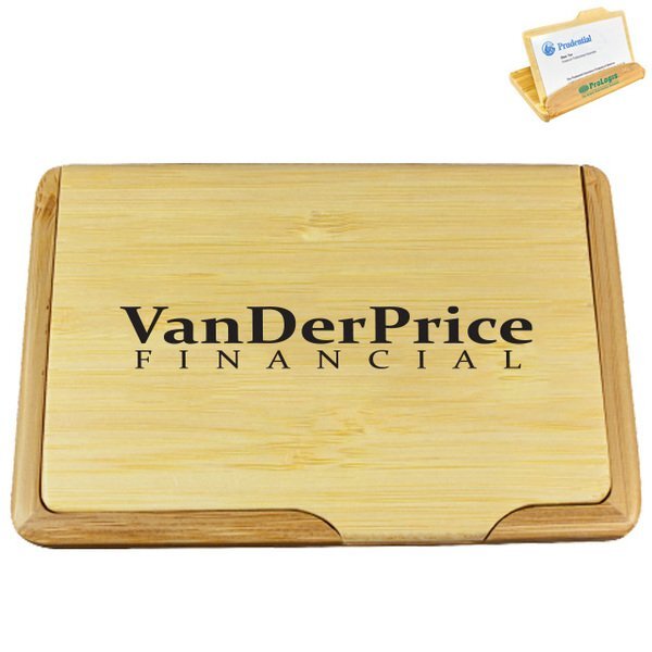 Bamboo 2 Way Business Card Holder