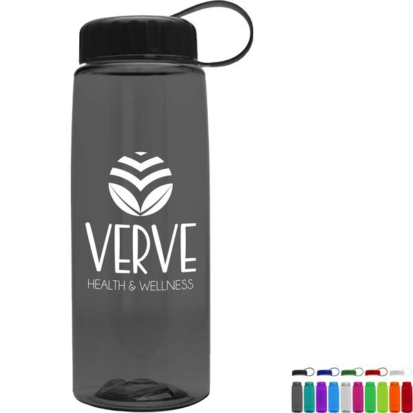 Flair Tritan™ Wide Mouth Sports Bottle, 26oz. - Tethered Lid