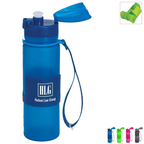 Foldable Silicone Travel Bottle, 20oz.