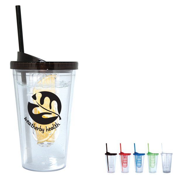 Fruit Infuser Acrylic Tumbler, 17oz.
